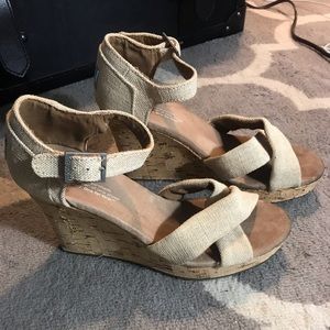 Toms raffia wedge